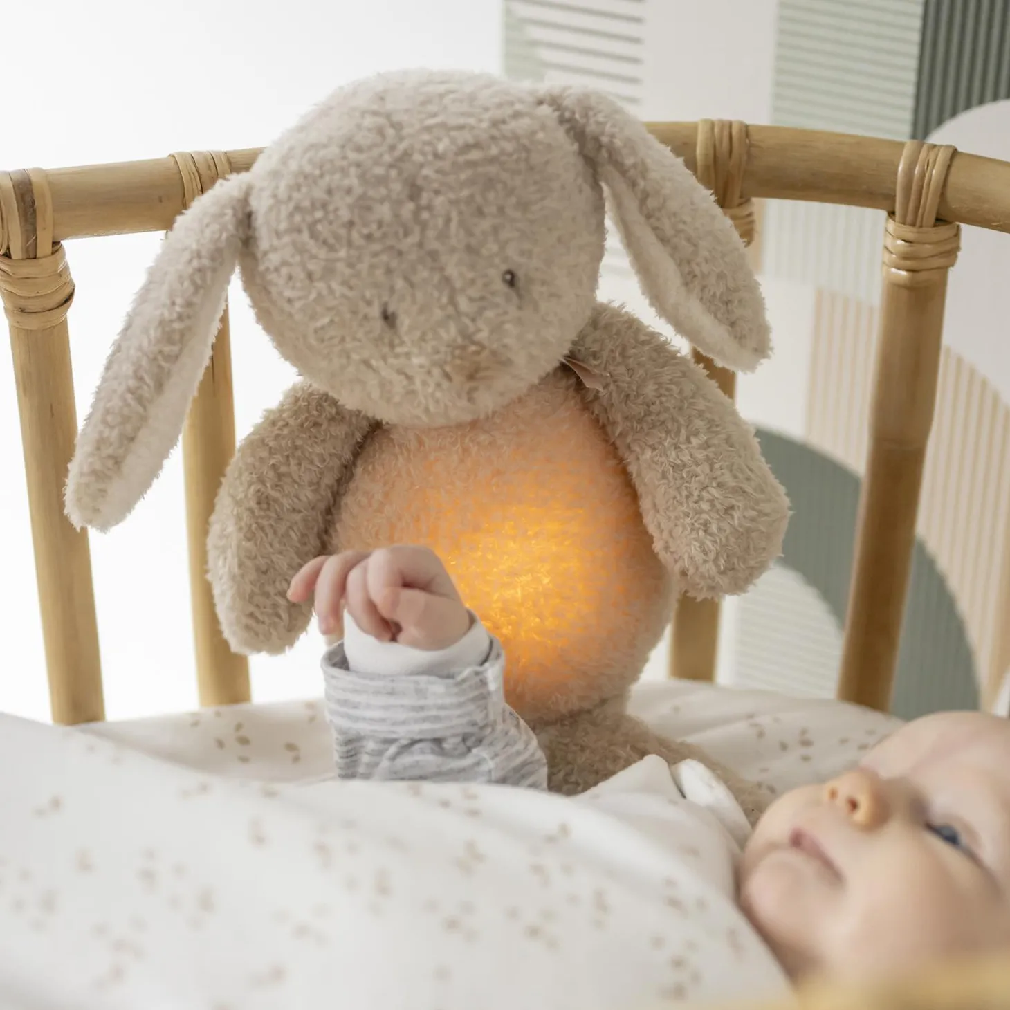 Nattou Veilleuse peluche teddy Sleepy Lapin Beige