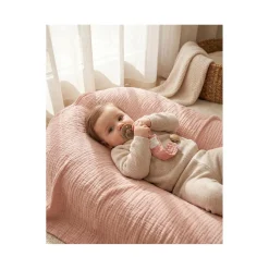 Noukie's Attache tétine Coton Bio Rose