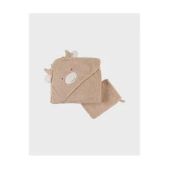 Noukie's Cape de bain Fluffy F&O Beige 75x75 cm