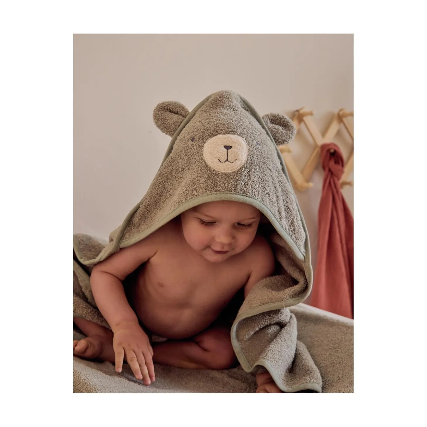 Noukie's Cape de bain Orso F&O Vert 75x75 cm