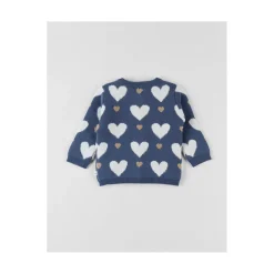 Noukie's                    Cardigan flowers coeurs    Bleu            3 mois
