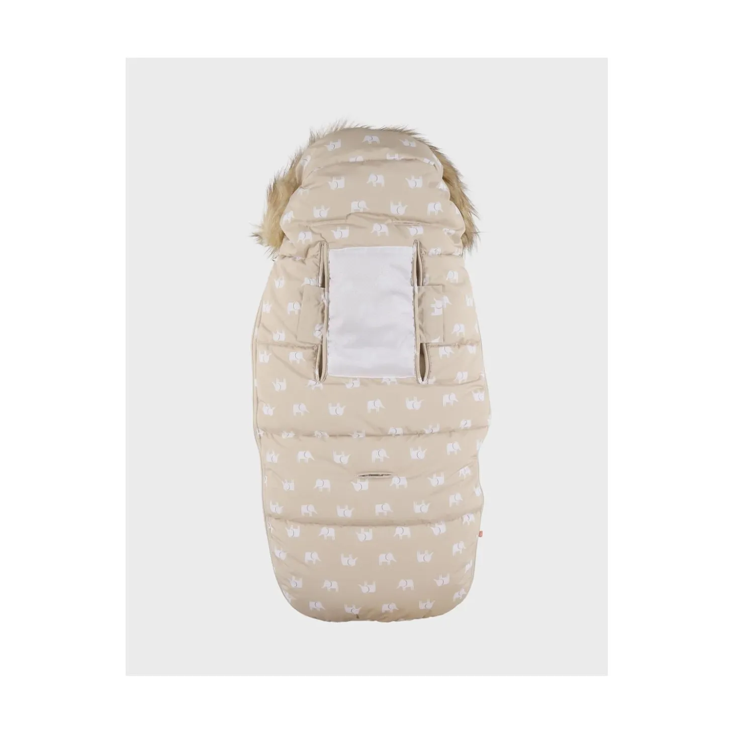 Noukie's Chancelière étanche motif éléphant M&M25 Beige 50x80 cm