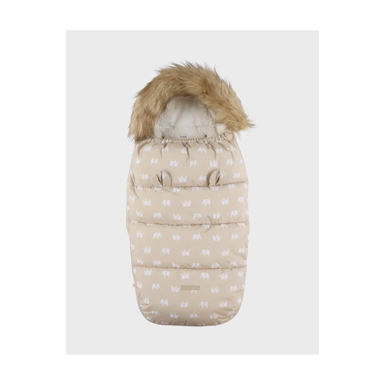 Noukie's Chancelière étanche motif éléphant M&M25 Beige 50x80 cm