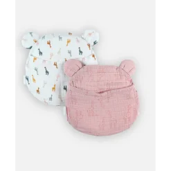 Noukie's                    Coussin de tête avec avec 2 housses bio Mix & Match    Rose
