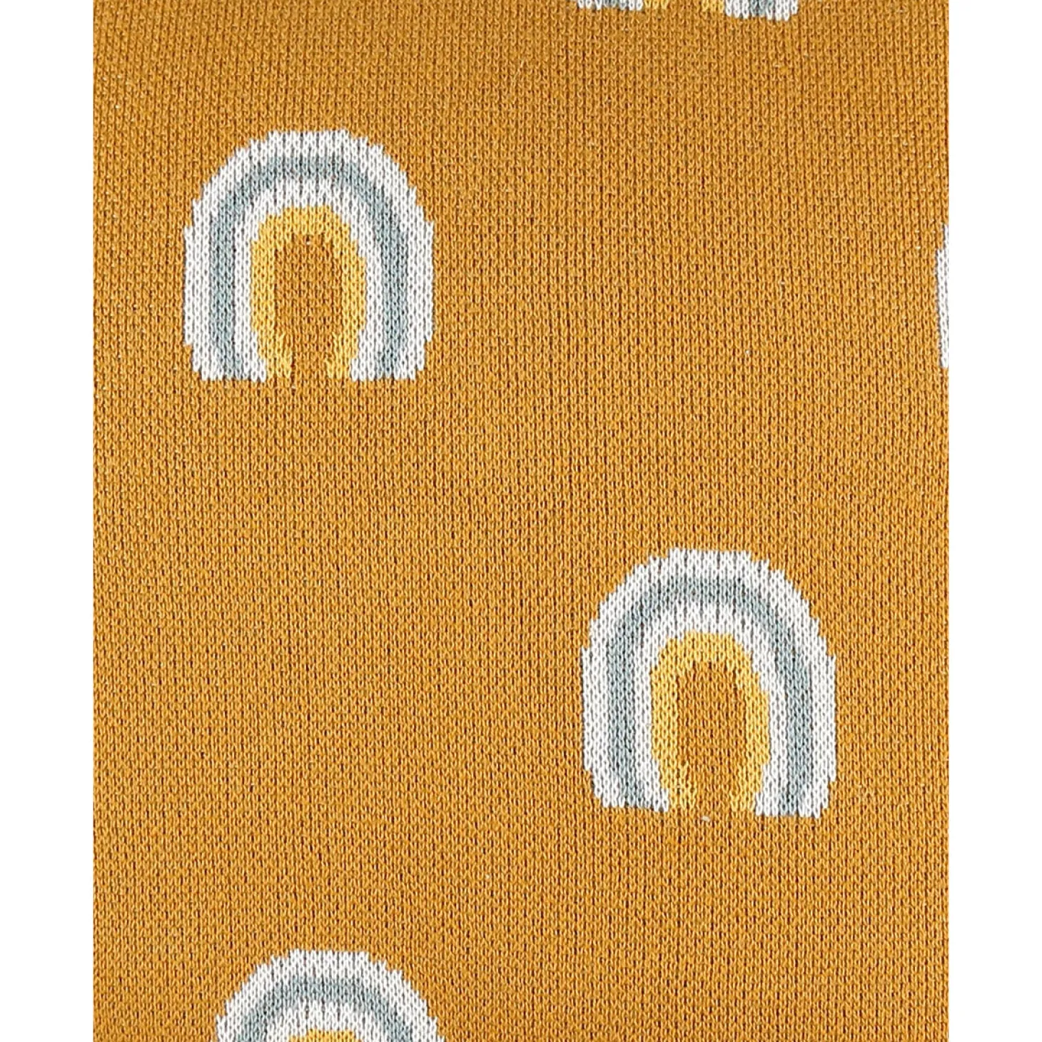 Noukie's Coussin Tricot Bio Tiga & Stegi Jaune 36x36 cm