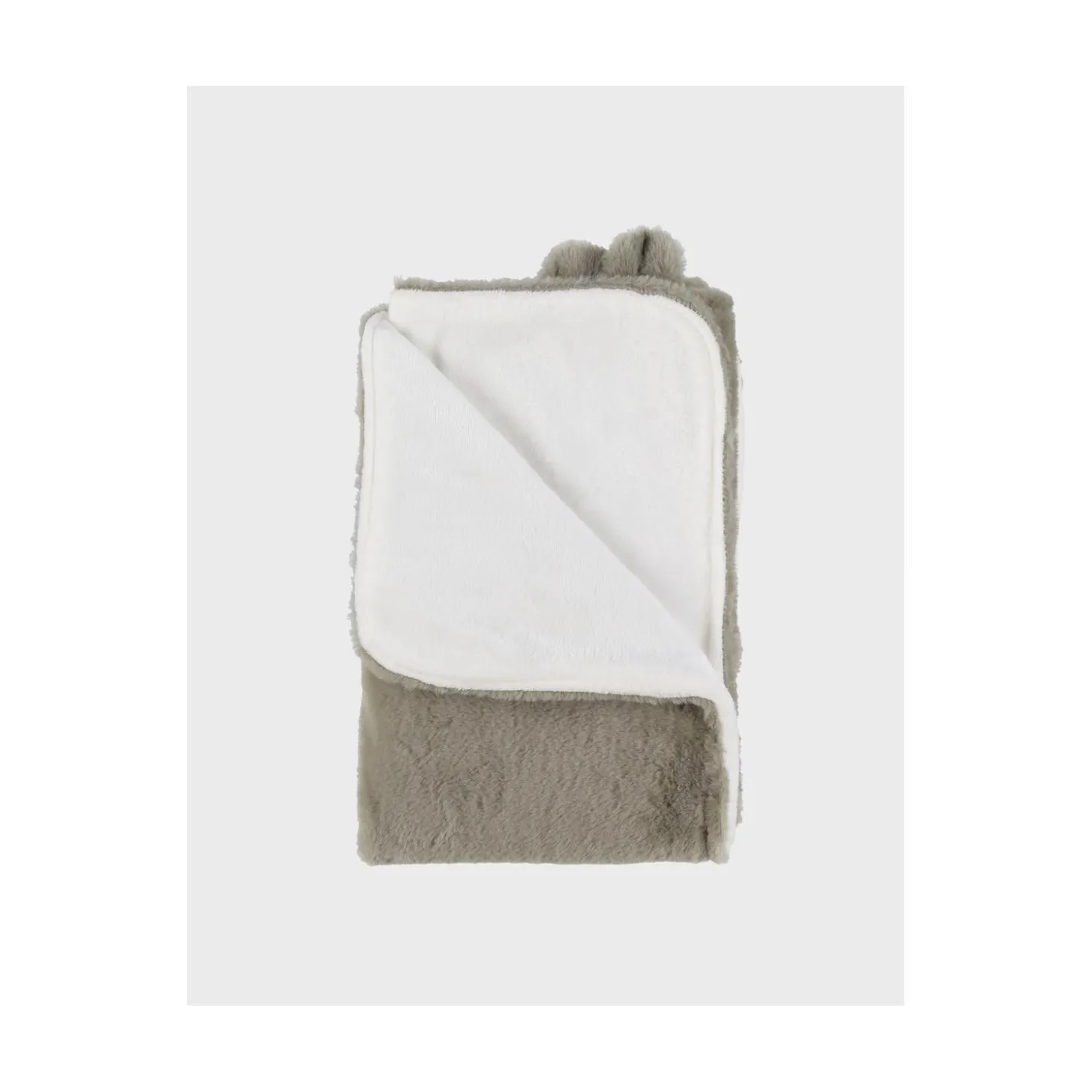 Noukie's Couverture fausse fourrure M&M25 Kaki 75x100 cm