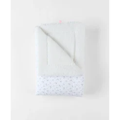 Noukie's Couverture ouatinée jersey sherpa romance M&M24 Blanc 75x100 cm