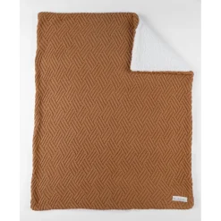 Noukie's                    Couverture tricot avec sherpa M&M24    Marron            75x100 cm
