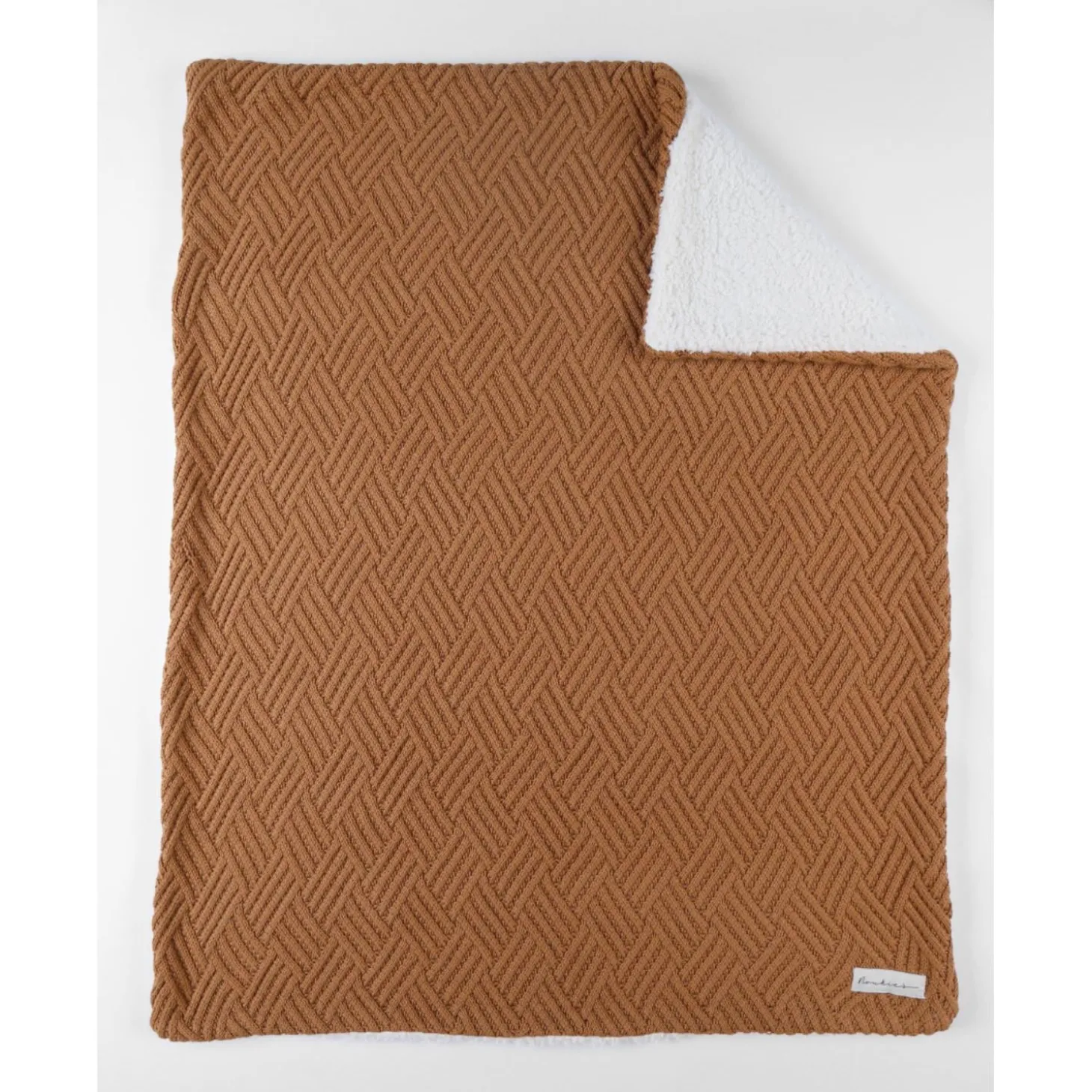 Noukie's Couverture tricot avec sherpa M&M24 Marron 75x100 cm