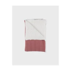Noukie's Couverture Tricot avec Sherpa M&M25 Rouge 75x100 cm