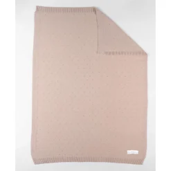 Noukie's                    Couverture tricot M&M24    Powder pink            75x100 cm