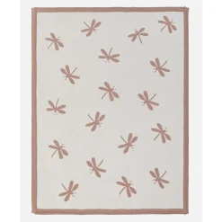 Noukie's Couverture tricot Pop libéllules Rose 75x100 cm