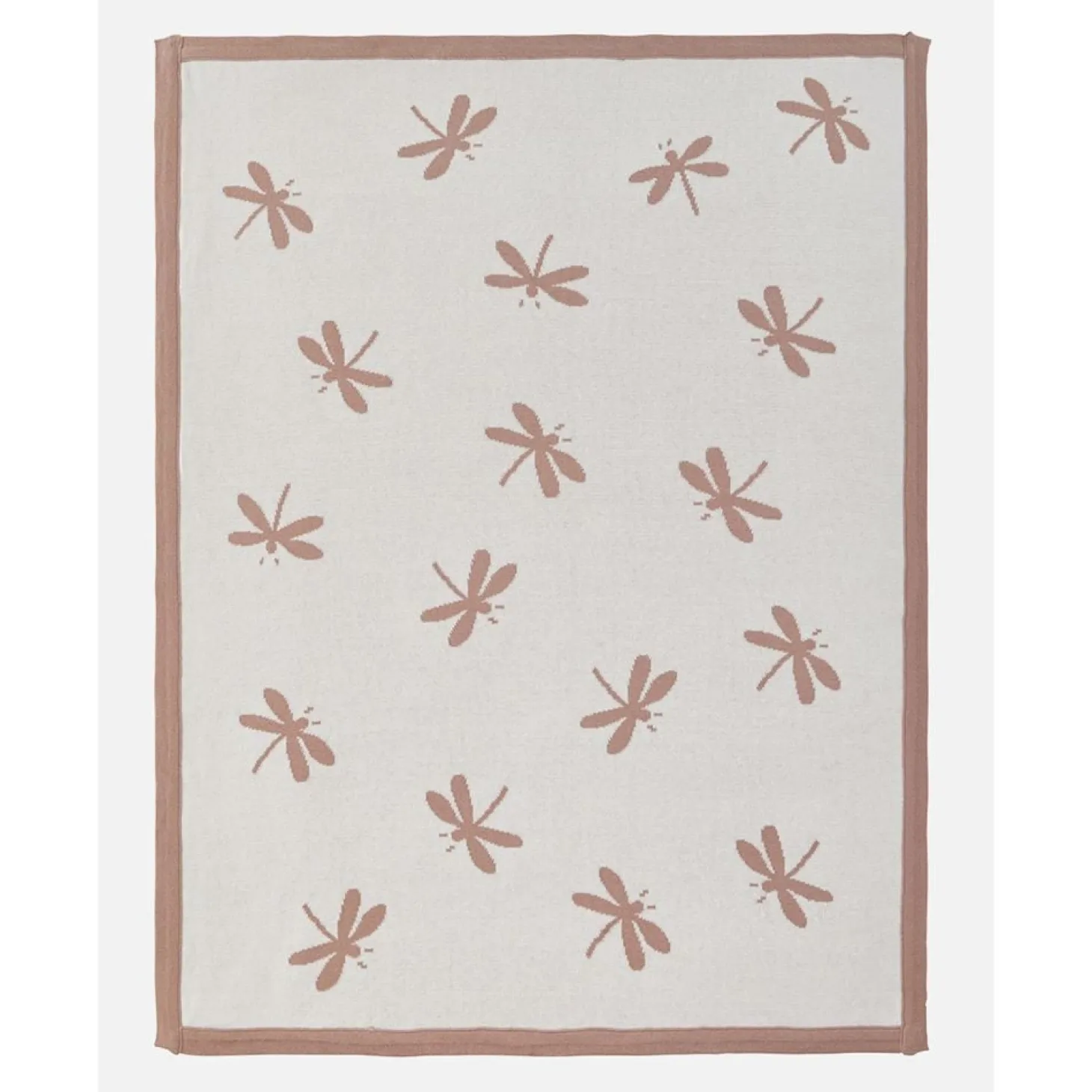 Noukie's Couverture tricot Pop libéllules Rose 75x100 cm
