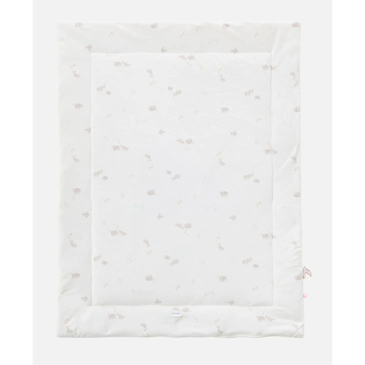 Noukie's Couverture veloudoux bali and snow Bali & Moka Ecru 75x100 cm
