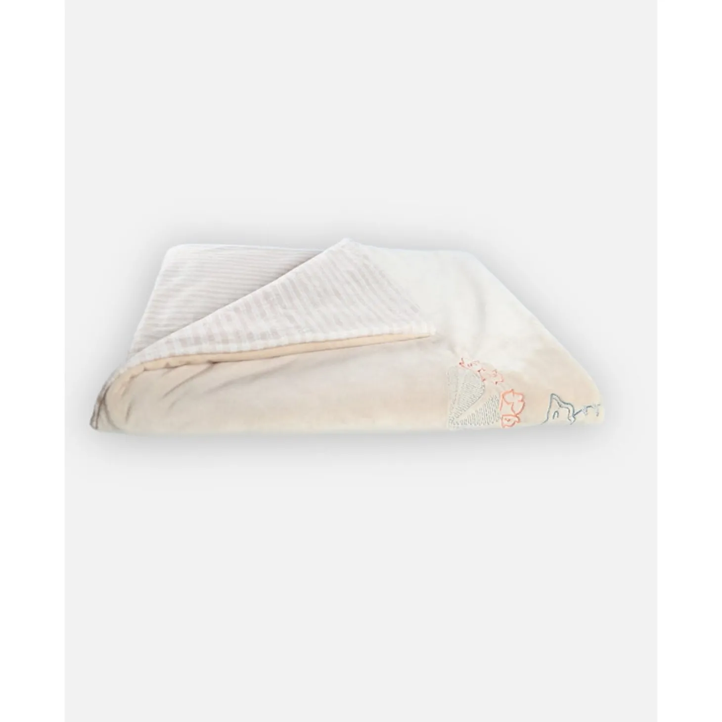 Noukie's Couverture Veloudoux Tiga & Stegi Beige 75x100 cm