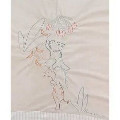 Noukie's Couverture Veloudoux Tiga & Stegi Beige 75x100 cm