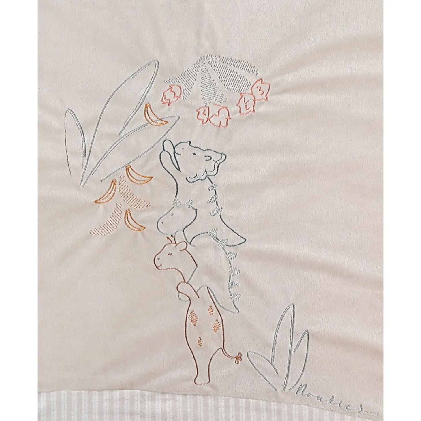 Noukie's Couverture Veloudoux Tiga & Stegi Beige 75x100 cm