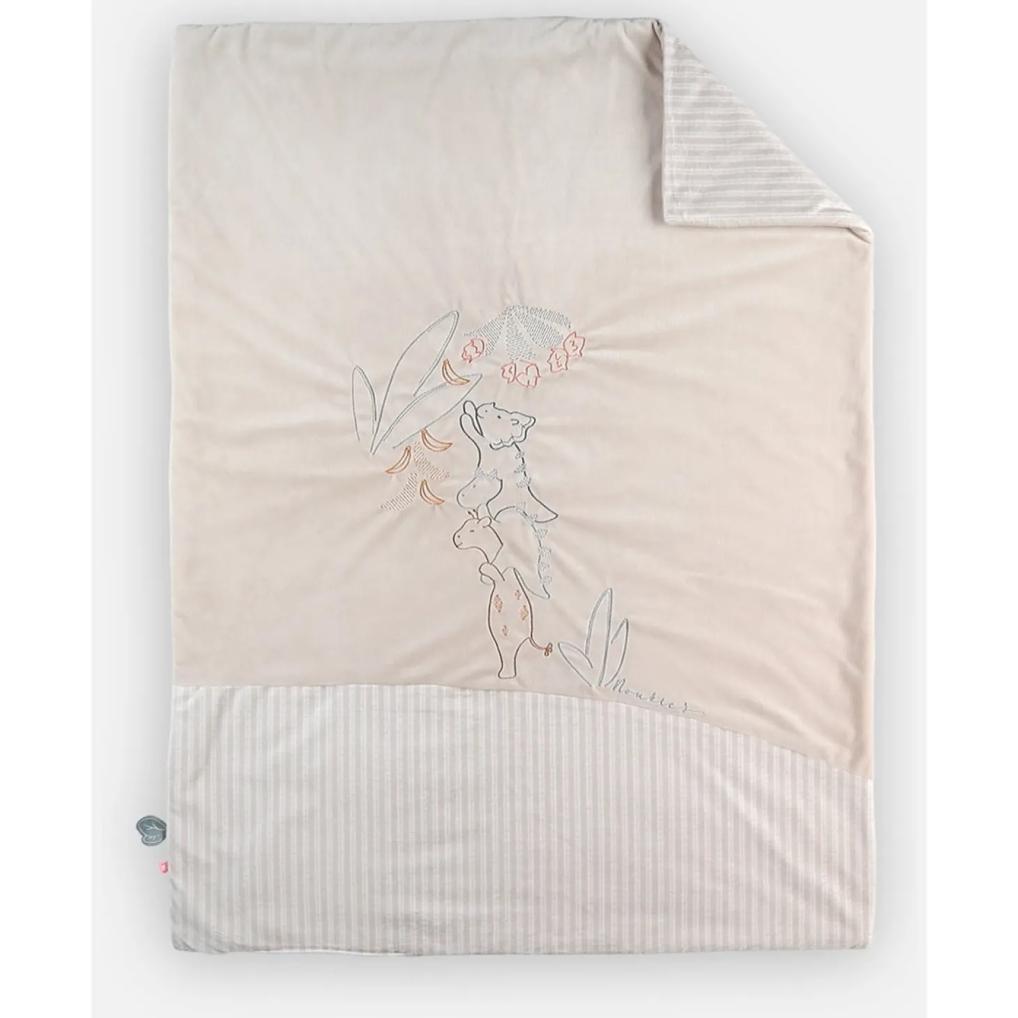 Noukie's Couverture Veloudoux Tiga & Stegi Beige 75x100 cm