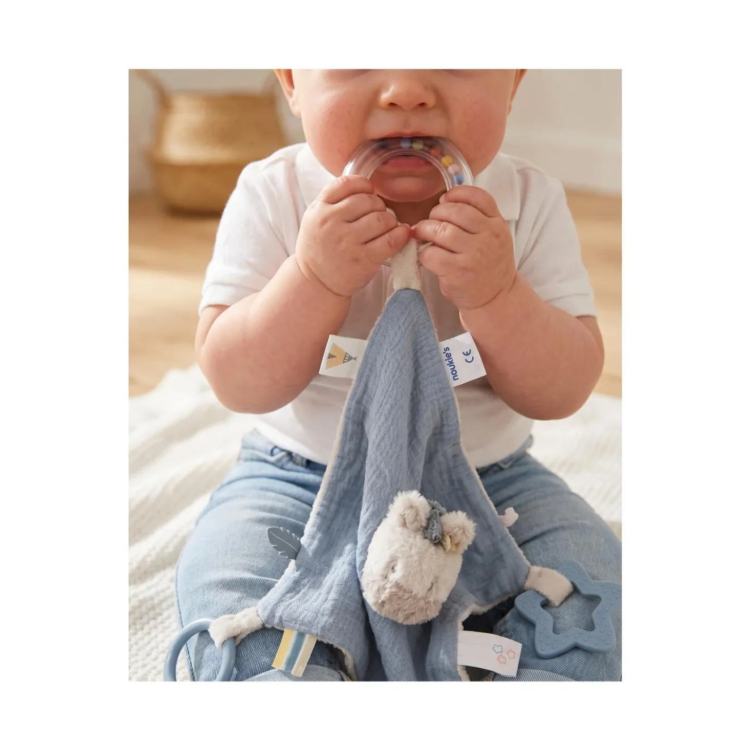 Noukie's Doudou d'activités Lino R&L Beige