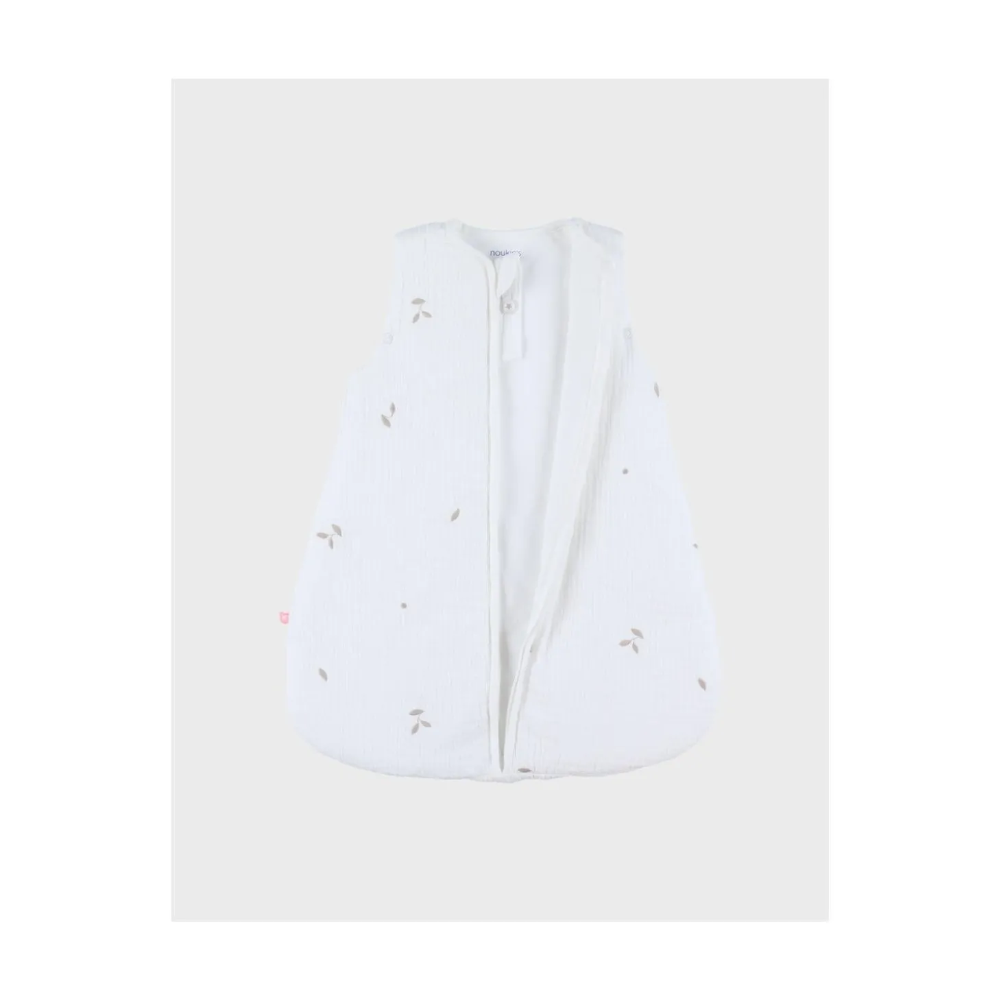 Noukie's Gigoteuse brodée en gaze de coton bio F&O Blanc 50 cm