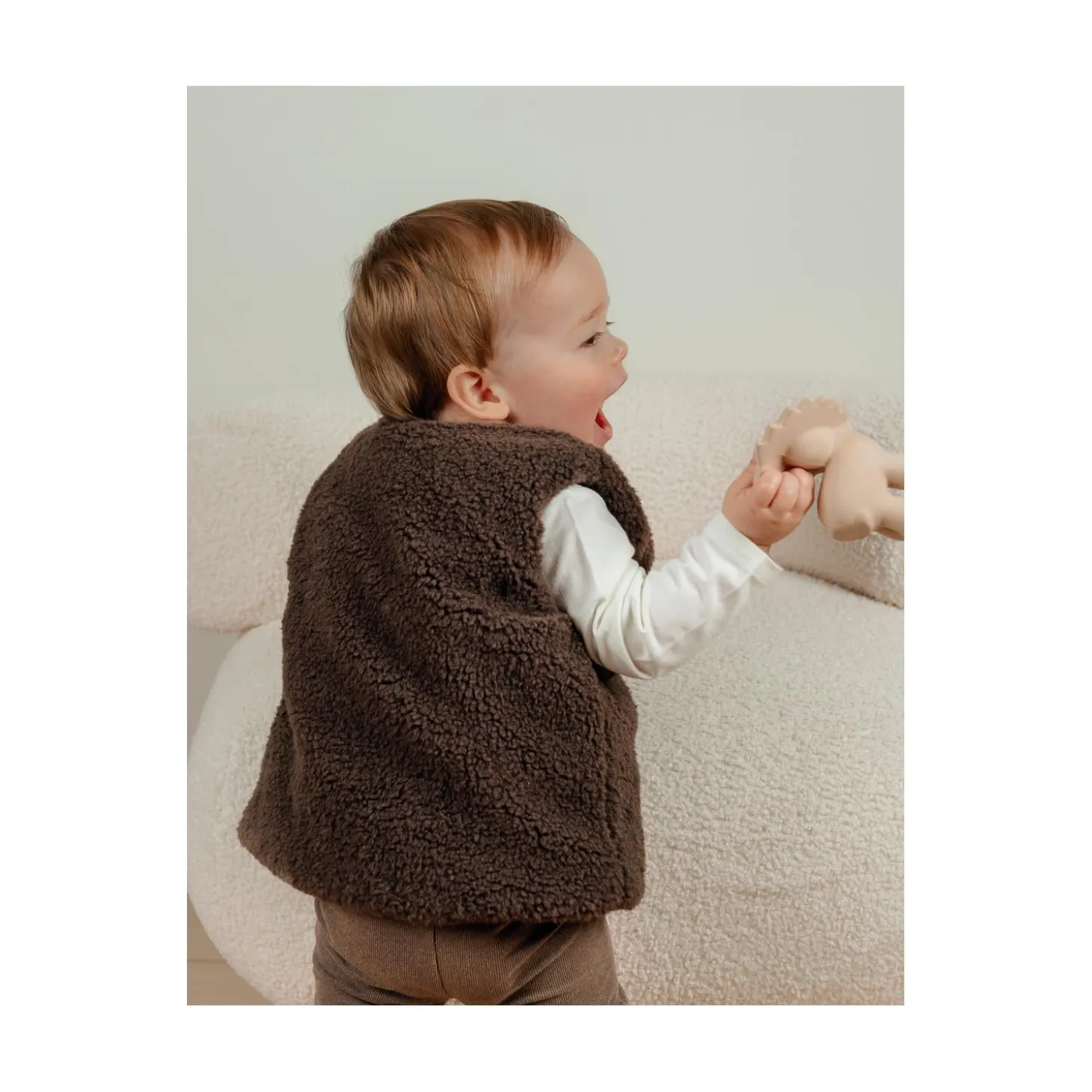 Noukie's Groloudoux BBwarmer sherpa Chocolat marron 3 mois