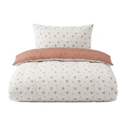 Noukie's                    Housse de couette Coton Bio Fleurs d'Antan    Blanc            100x140 cm