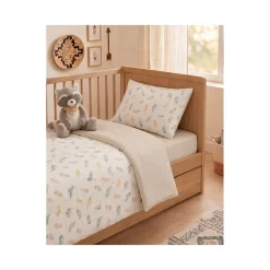 Noukie's                    Housse de couette Coton Bio Plumes de Lune    Beige            100x140 cm