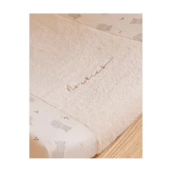 Noukie's                    Housse de matelas à langer + mousseline F&O    Ecru