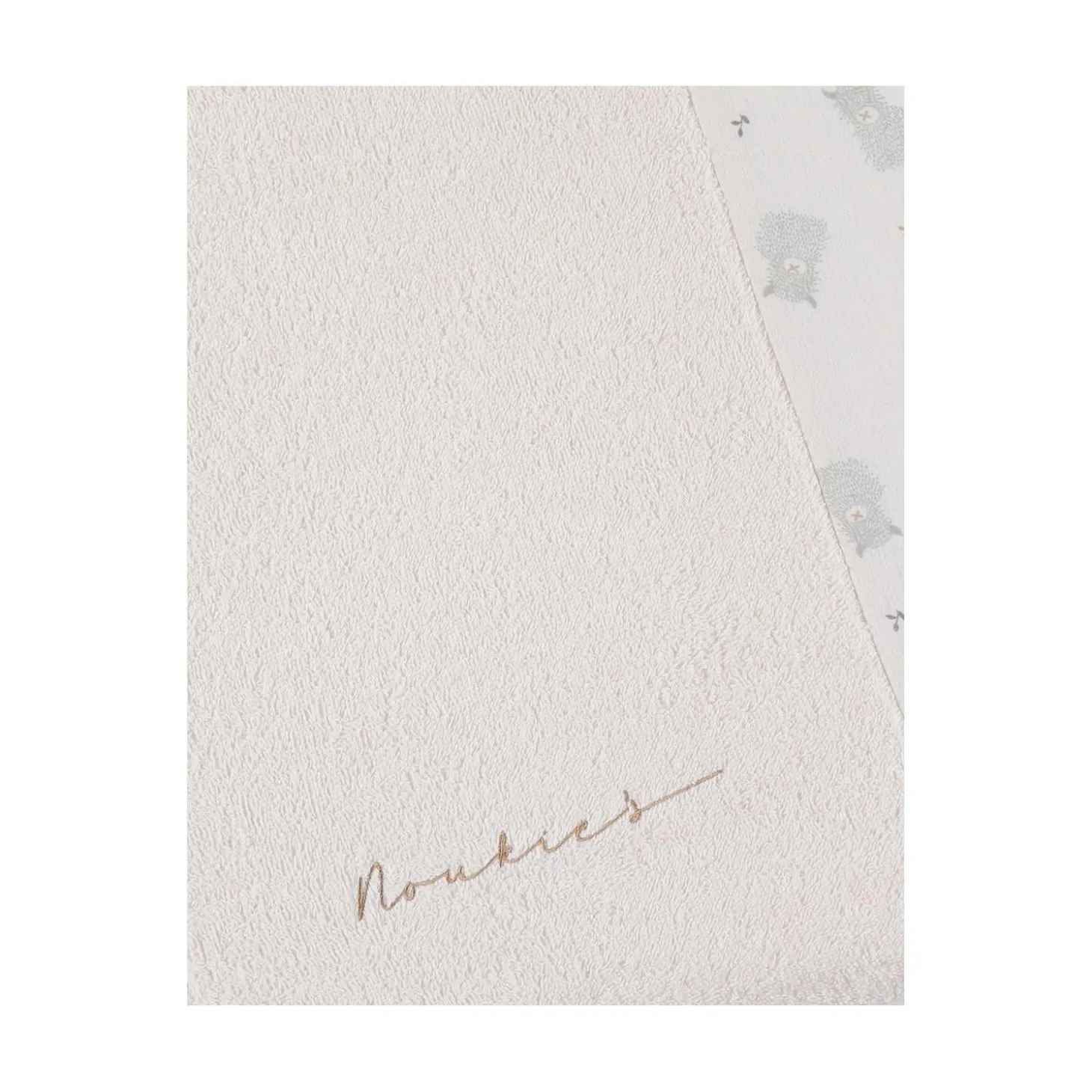 Noukie's Housse de matelas à langer + mousseline F&O Ecru