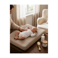 Noukie's Housse de matelas à langer Coton Bio Beige 45x67 cm