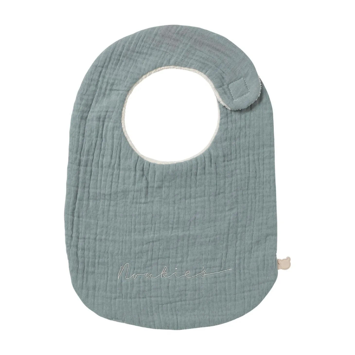 Noukie's Lot de 3 bavoirs Coton Bio Plumes de lune Beige