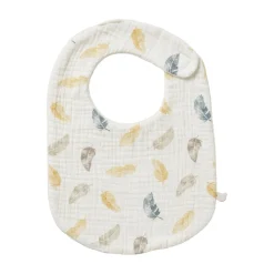 Noukie's Lot de 3 bavoirs Coton Bio Plumes de lune Beige