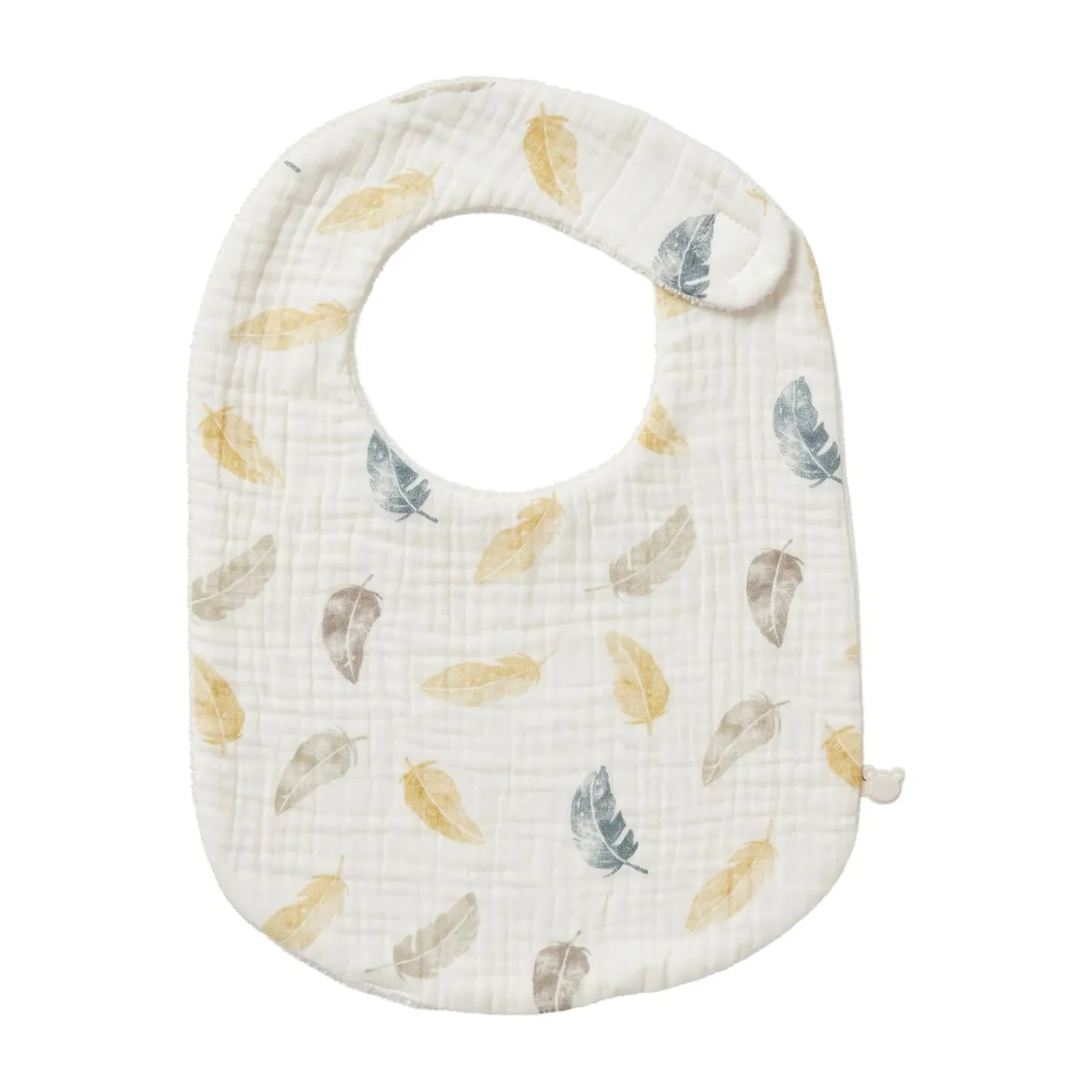 Noukie's Lot de 3 bavoirs Coton Bio Plumes de lune Beige