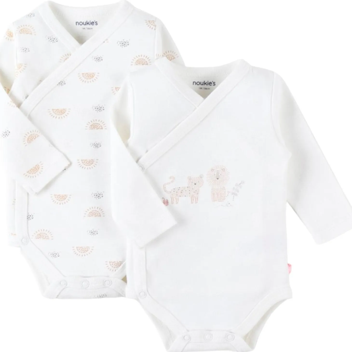 Noukie's Lot de 2 bodys manches longues croisés Babou et Kendi