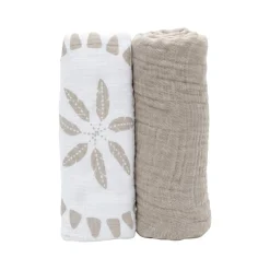 Noukie's Lot de 2 langes Coton Bio R&L Beige