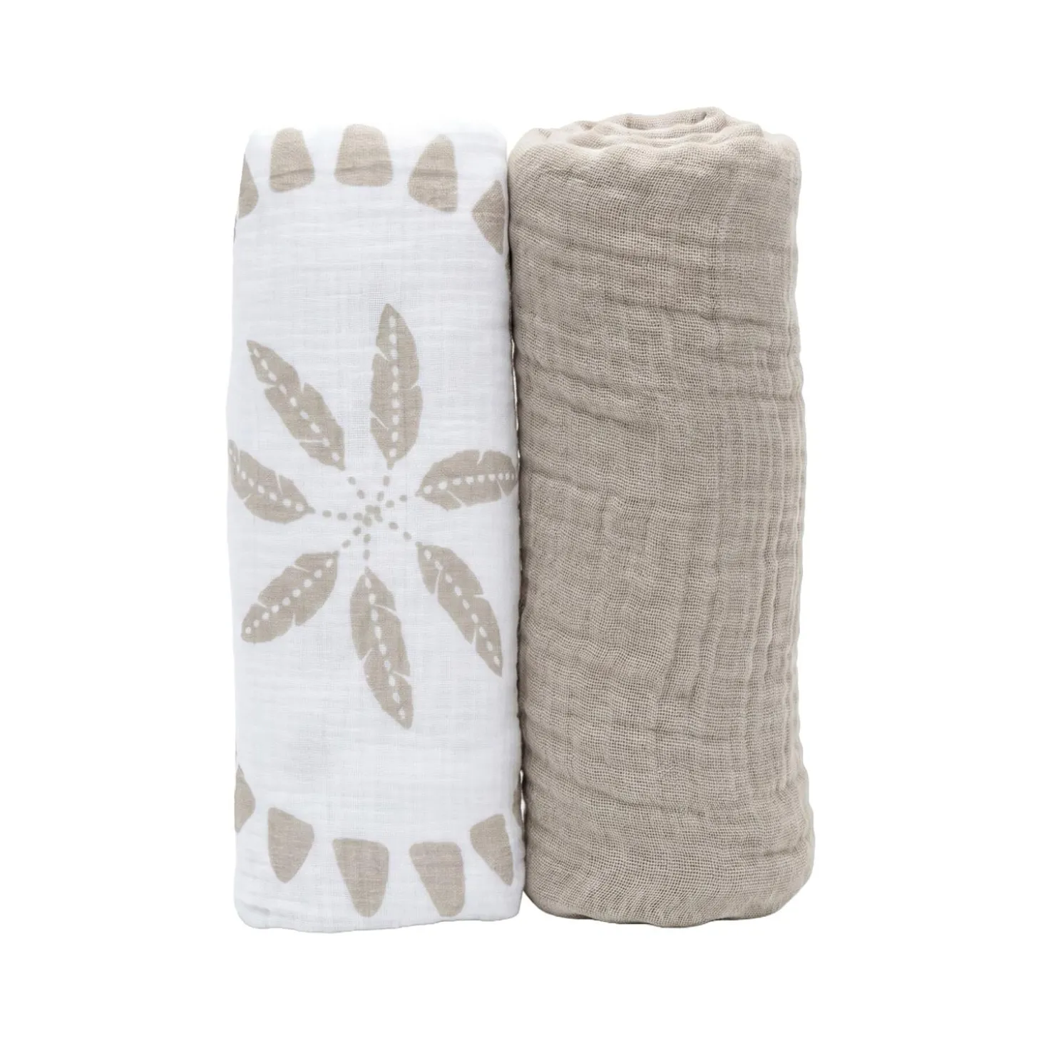 Noukie's Lot de 2 langes Coton Bio R&L Beige