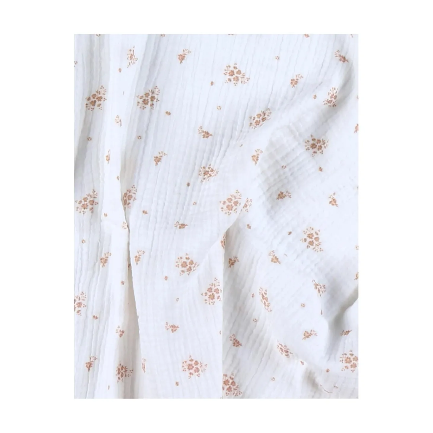 Noukie's Lot de 2 langes Mousseline bio Fleurs d'Antan VF Rose 100x100 cm