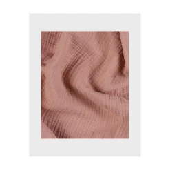 Noukie's Lot de 2 langes Mousseline bio Fleurs d'Antan VF Rose 100x100 cm