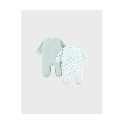 Noukie's                    Lot 2 Pyjamas velour Lovely Bird    Blanc            0 mois