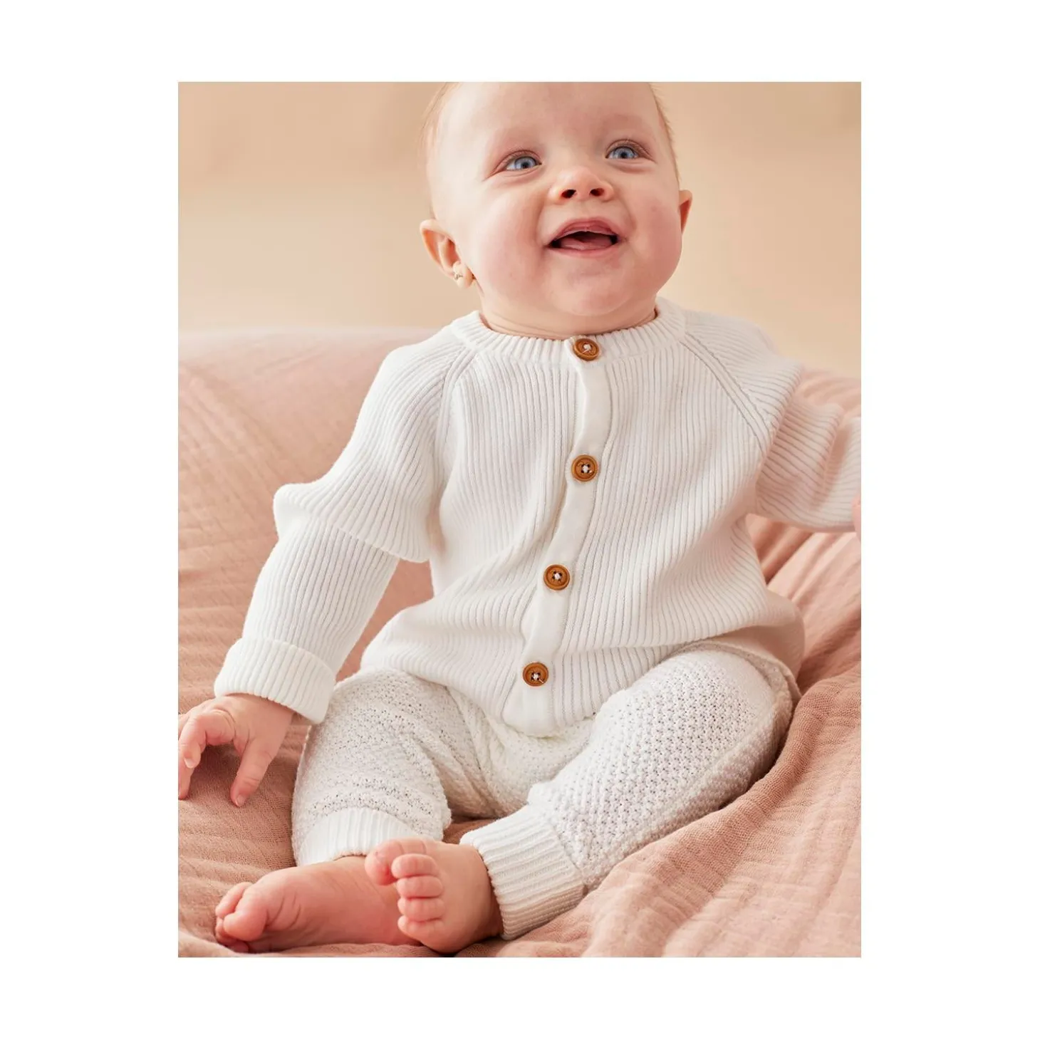Noukie's M&M22 legging tricot Blanc 6M