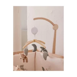 Noukie's Mobile musical avec bras en bois Orso & Fluffy F&O Multicolore