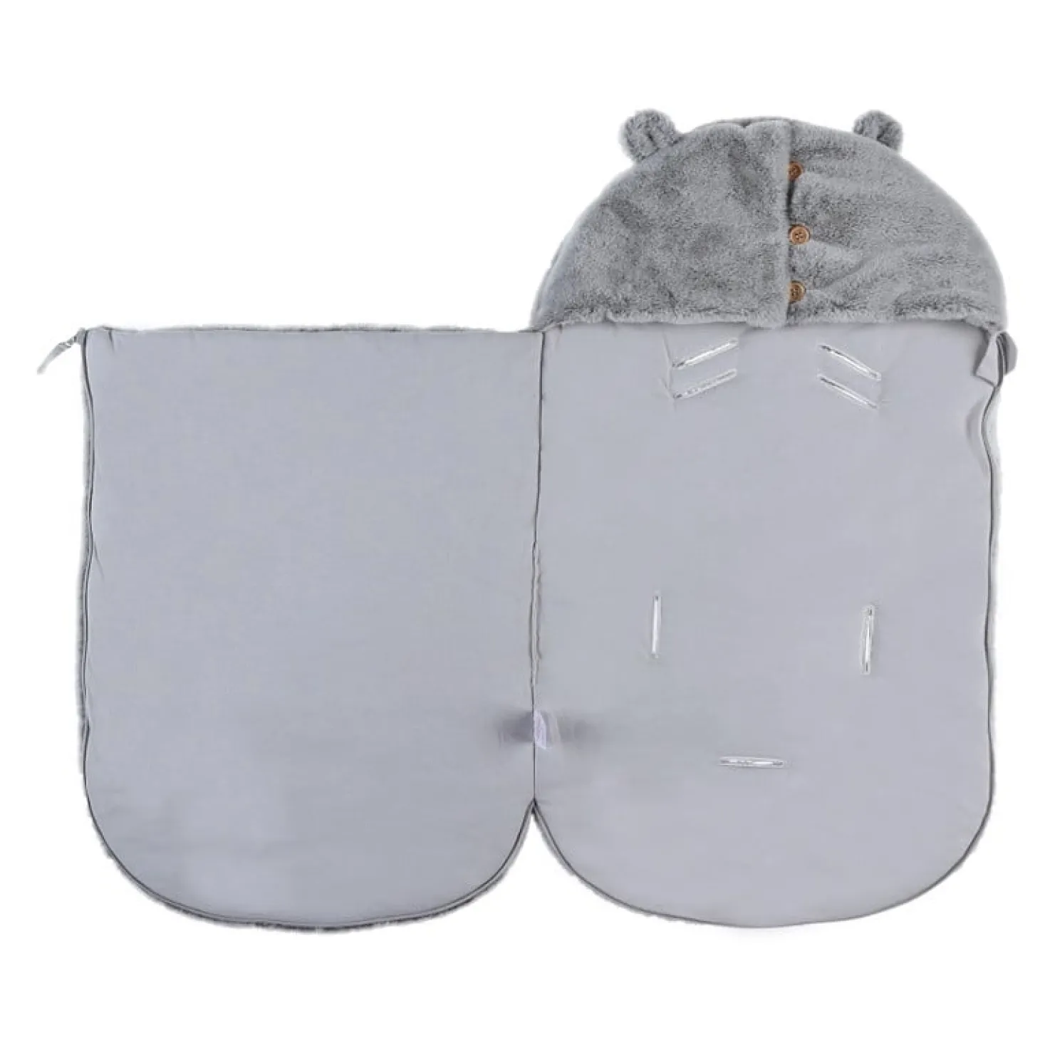 Noukie's Nid d'Ange Mix & Match Fausse Fourrure Grise 0-6 mois
