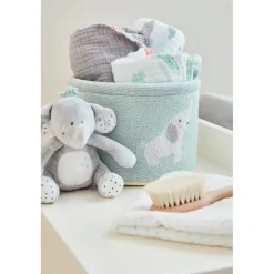 Noukie's                    Panier Beauty Case - Jacquard Bio Anna & Milo    Vert Clair