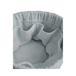 Noukie's Panier de rangement nomade Coton Bio Bleu