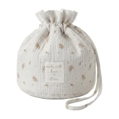 Noukie's Panier de rangement nomade Coton Bio Rose