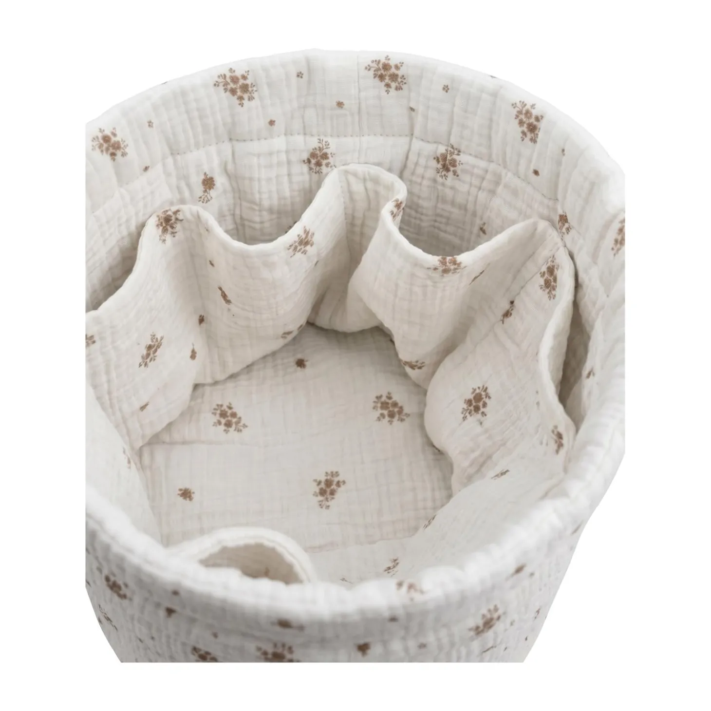 Noukie's Panier de rangement nomade Coton Bio Rose