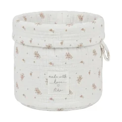 Noukie's Panier de rangement nomade Coton Bio Rose