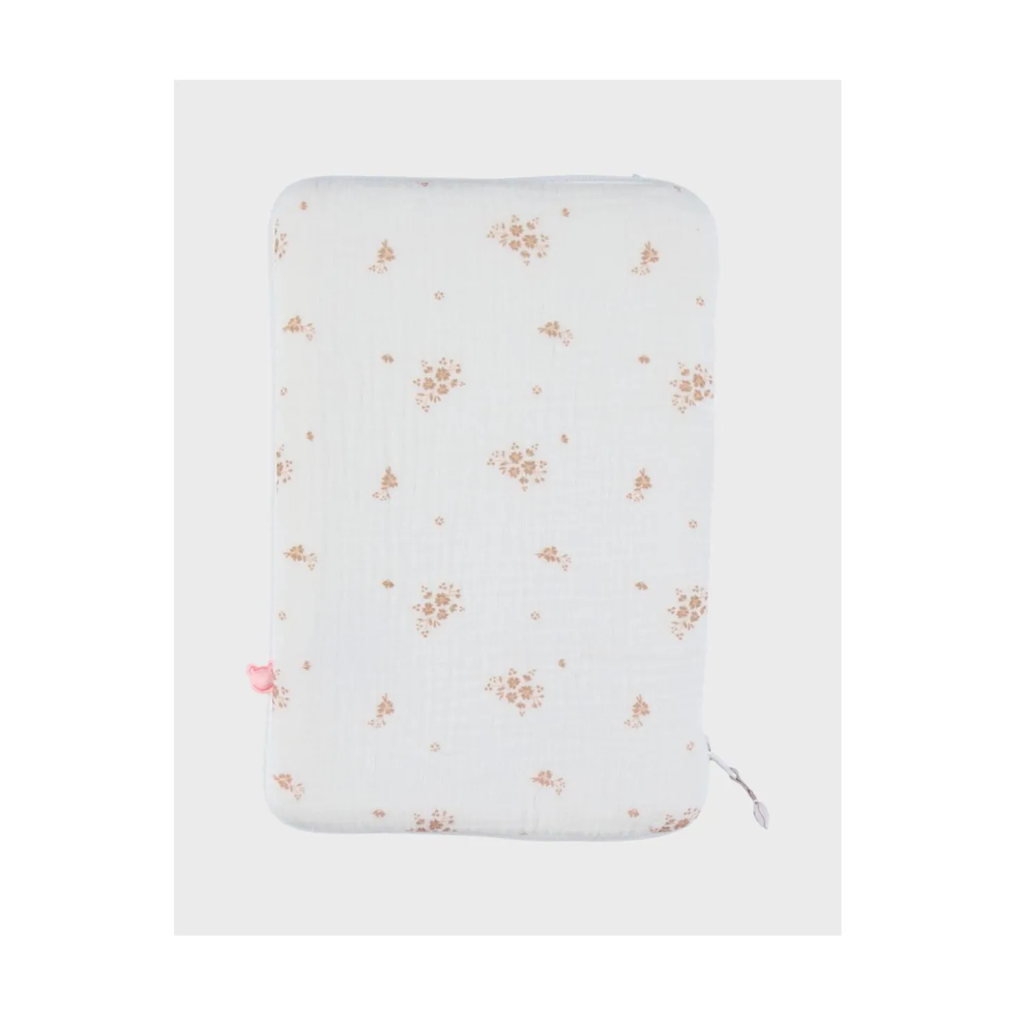 Noukie's Protège carnet de santé Fleurs d'antan VF Ecru / Rose