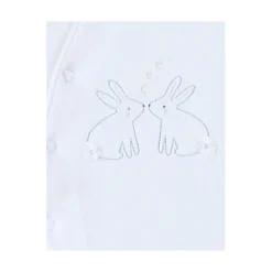 Noukie's                    Pyjama bébé en velours Pretty flowers    Blanc            0 mois