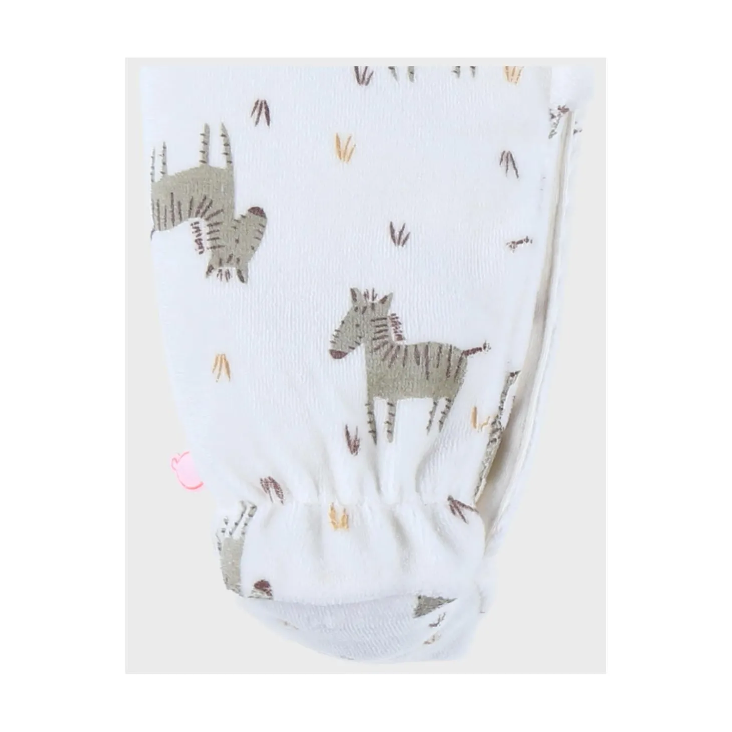 Noukie's Pyjama bébé Velours AOP Sweet zebra Blanc 1 mois